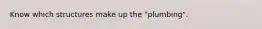 Know which structures make up the "plumbing".