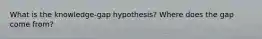 What is the knowledge-gap hypothesis? Where does the gap come from?