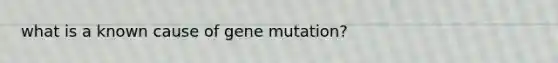 what is a known cause of gene mutation?