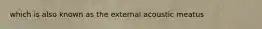 which is also known as the external acoustic meatus