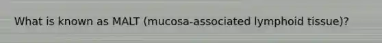 What is known as MALT (mucosa-associated lymphoid tissue)?