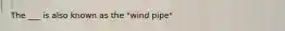 The ___ is also known as the "wind pipe"