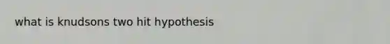 what is knudsons two hit hypothesis