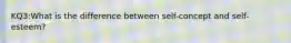KQ3:What is the difference between self-concept and self-esteem?