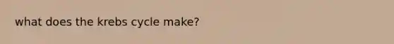 what does the krebs cycle make?