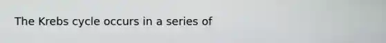 The Krebs cycle occurs in a series of