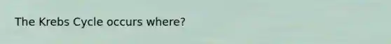 The Krebs Cycle occurs where?