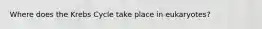 Where does the Krebs Cycle take place in eukaryotes?