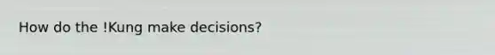 How do the !Kung make decisions?