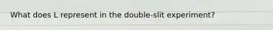 What does L represent in the double-slit experiment?