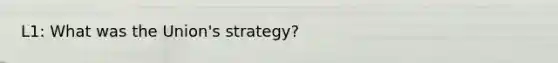 L1: What was the Union's strategy?