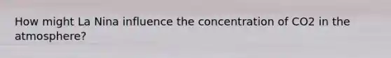 How might La Nina influence the concentration of CO2 in the atmosphere?