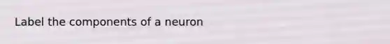 Label the components of a neuron