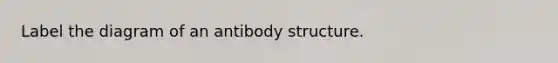Label the diagram of an antibody structure.