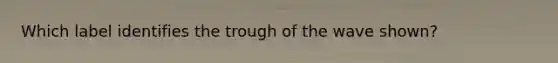 Which label identifies the trough of the wave shown?