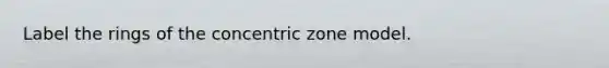 Label the rings of the concentric zone model.