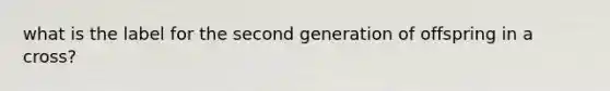 what is the label for the second generation of offspring in a cross?