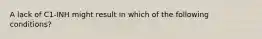 A lack of C1-INH might result in which of the following conditions?