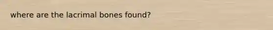 where are the lacrimal bones found?