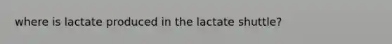 where is lactate produced in the lactate shuttle?