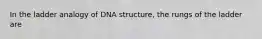 In the ladder analogy of DNA structure, the rungs of the ladder are