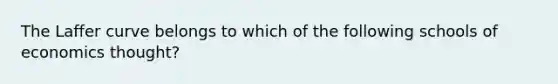 The Laffer curve belongs to which of the following schools of economics thought?