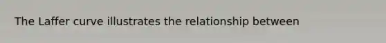 The Laffer curve illustrates the relationship between