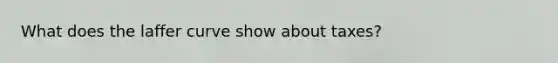 What does the laffer curve show about taxes?