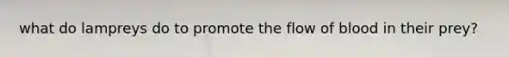 what do lampreys do to promote the flow of blood in their prey?