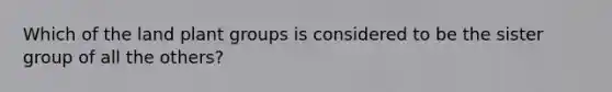 Which of the land plant groups is considered to be the sister group of all the others?