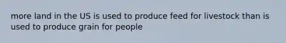 more land in the US is used to produce feed for livestock than is used to produce grain for people