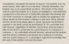 A landowner conveyed her parcel of land to "my brother and my sister jointly, with right of survivorship." Shortly thereafter, the brother was in an automobile accident. The driver of the other vehicle sued the brother on a theory of negligence, and obtained a judgment in the amount of 250,000. Because the brother did not have insurance or enough cash to satisfy the judgment, the driver levied on the brother's interest in the land. What interest will the driver most likely take? A. None, because the brother's interest in the land cannot be partitioned. B. An undivided one-half interest, regardless of whether the brother and the sister's title to the land is construed as a joint tenancy or a tenancy in common. C. An undivided one-half interest, assuming the brother and the sister's interest is construed as a tenancy in common and not a joint tenancy. D. A contingent right of survivorship that will vest if the brother survives the sister.