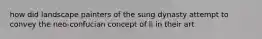 how did landscape painters of the sung dynasty attempt to convey the neo-confucian concept of li in their art