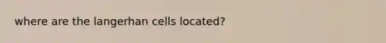 where are the langerhan cells located?