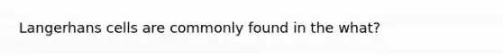 Langerhans cells are commonly found in the what?