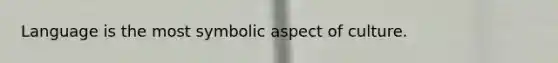 Language is the most symbolic aspect of culture.