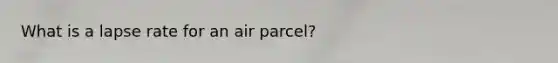 What is a lapse rate for an air parcel?