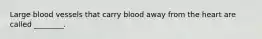 Large blood vessels that carry blood away from the heart are called ________.