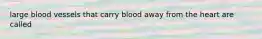 large blood vessels that carry blood away from the heart are called