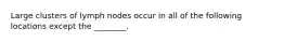 Large clusters of lymph nodes occur in all of the following locations except the ________.