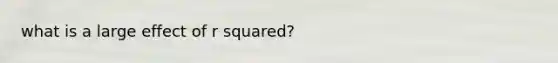 what is a large effect of r squared?