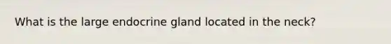 What is the large endocrine gland located in the neck?