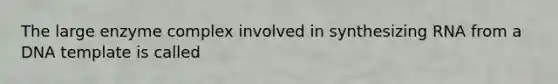The large enzyme complex involved in synthesizing RNA from a DNA template is called