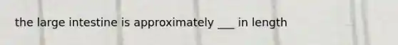 the large intestine is approximately ___ in length