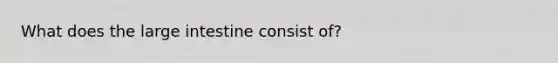 What does the <a href='https://www.questionai.com/knowledge/kGQjby07OK-large-intestine' class='anchor-knowledge'>large intestine</a> consist of?