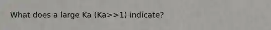 What does a large Ka (Ka>>1) indicate?