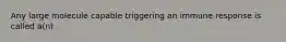 Any large molecule capable triggering an immune response is called a(n)