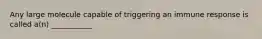 Any large molecule capable of triggering an immune response is called a(n) ___________