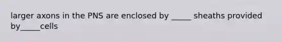 larger axons in the PNS are enclosed by _____ sheaths provided by_____cells