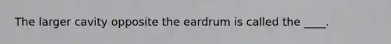 The larger cavity opposite the eardrum is called the ____.